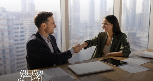 Investor partnership handshake