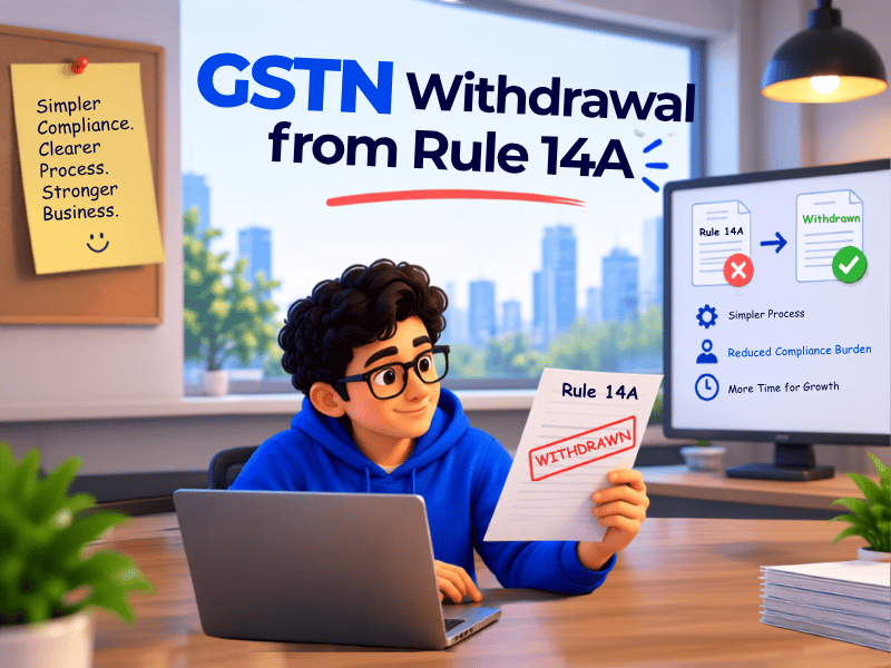 GST Update: Withdrawal from Rule 14A through form GST REG-32