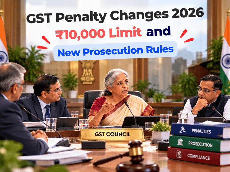 GST Penalty Changes 2026: ₹10,000 Limit & Other New Rules