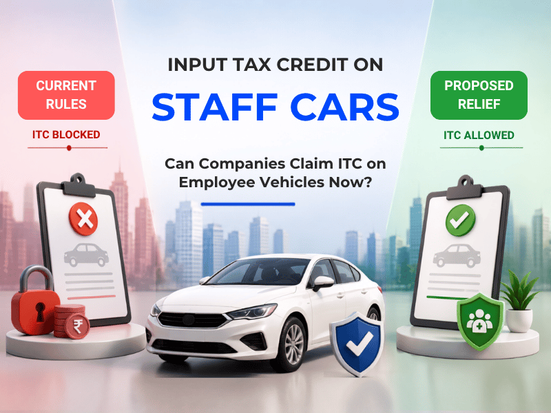 Input Tax Credit on Staff Cars: Can Companies Claim ITC on Employee Vehicles Now?