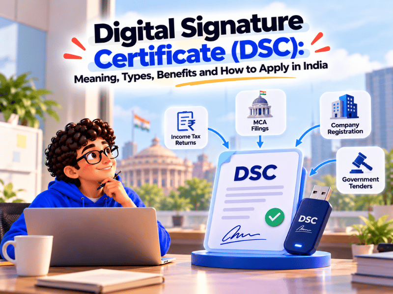 Digital Signature Certificate (DSC): Meaning, Types, Benefits and How to Apply in India