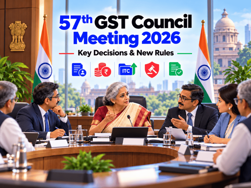57th GST Council Meeting 2026: Key Decisions, New Rules & Changes