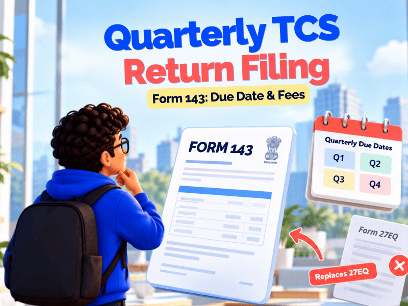 Quarterly TCS Return Filing Form 143: Due Dates & Fees